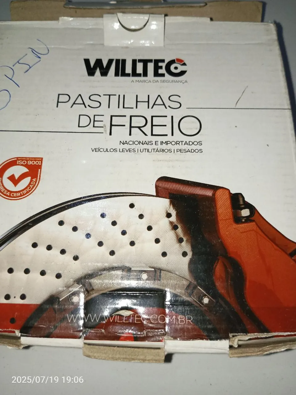 Pastilhas de Freio Willtec CHEVROLET SPIN 2017 em diante - Segurança e Qualidade!