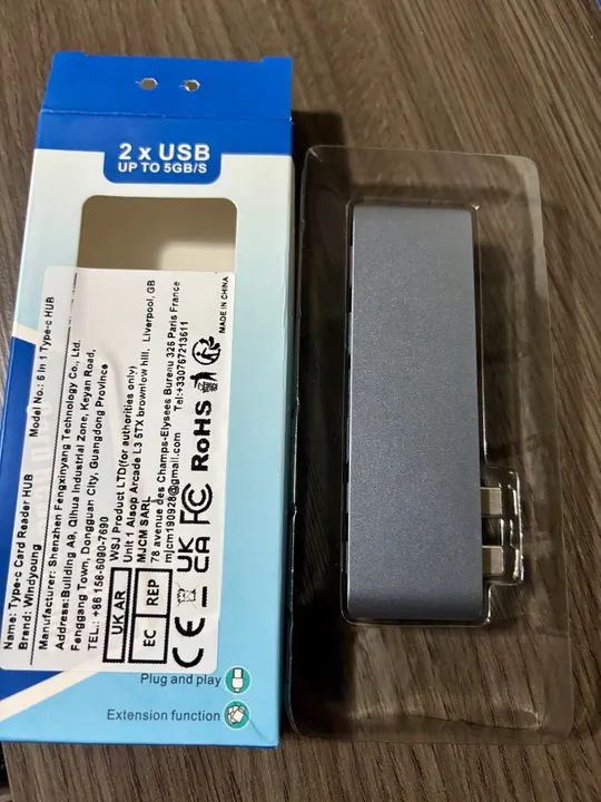 Hub USB Tipo C 6 em 1 - Leia a descrição - Foto 3