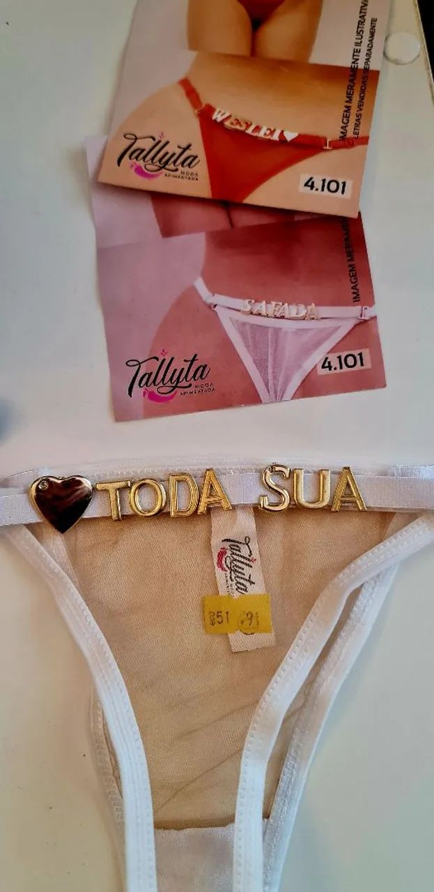 Calcinha personalizada na hora