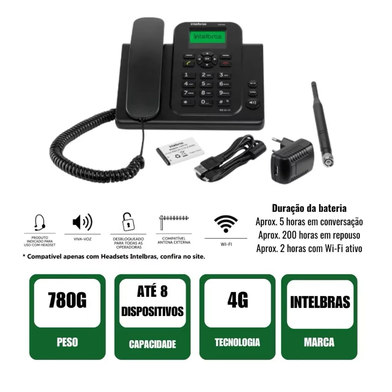 Telefone Fixo Intelbras com Wi-Fi 