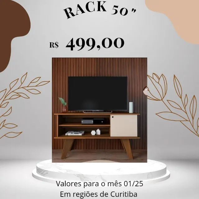 Promoção Rack 50''  - 08/01  