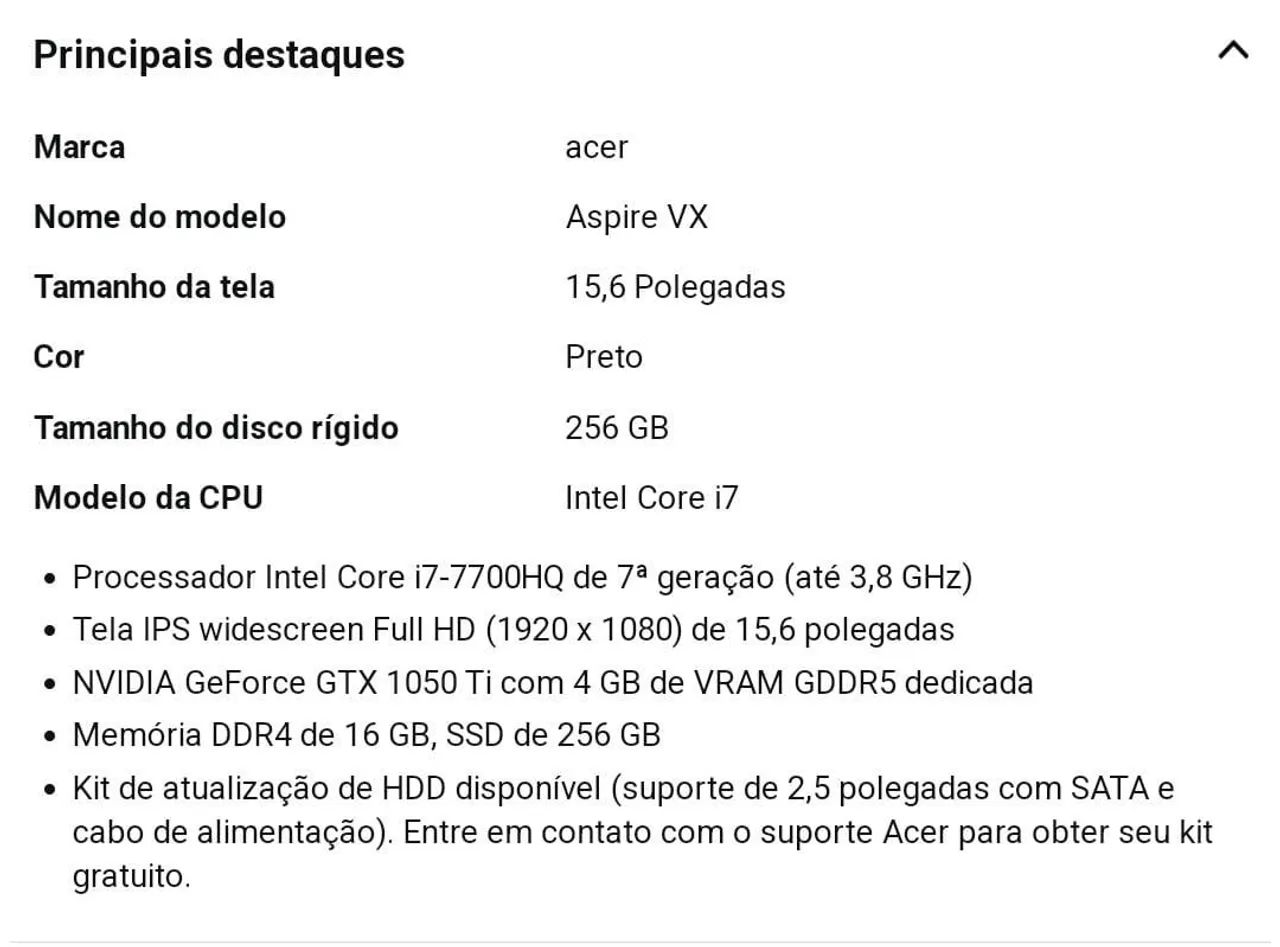 Acer Aspire VX 15. - Foto 4