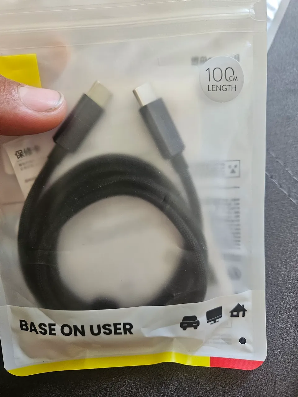 Cabo Baseus tipo C-C para Celular 1m
