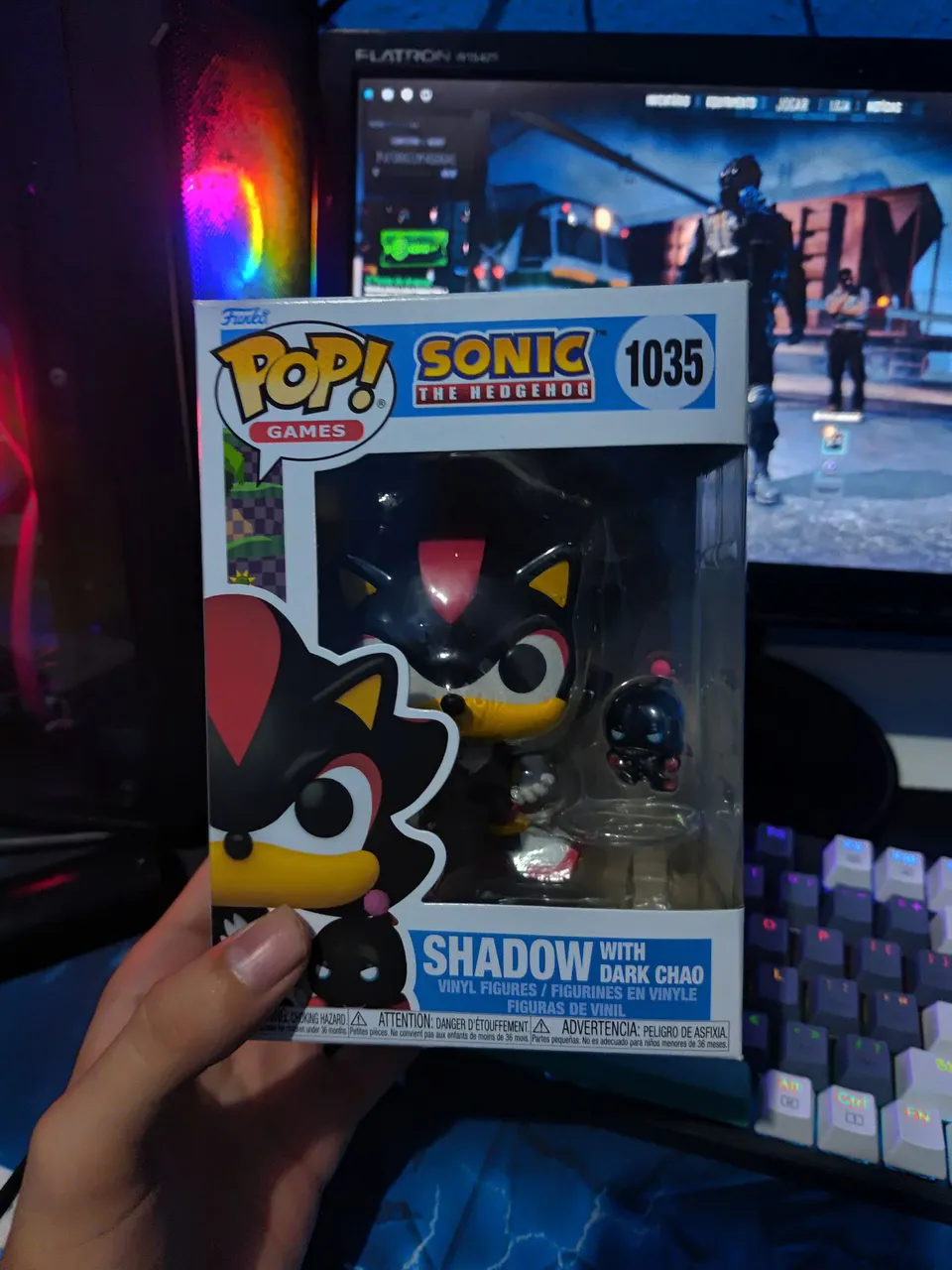 Funko Pop! Sonic the Hedgehog Shadow com Dark Chao