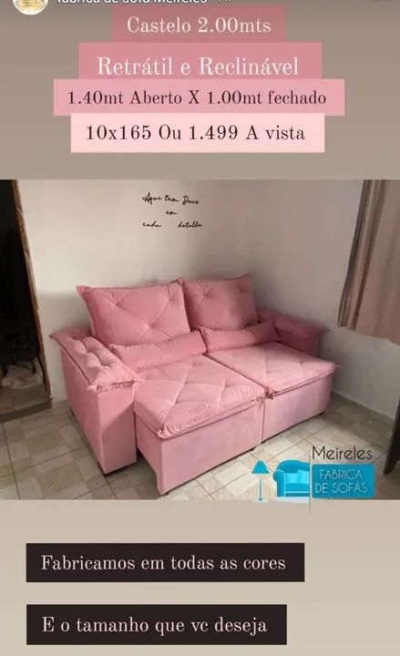 Sofá Retrátil e Reclinável 2mts - Foto 2