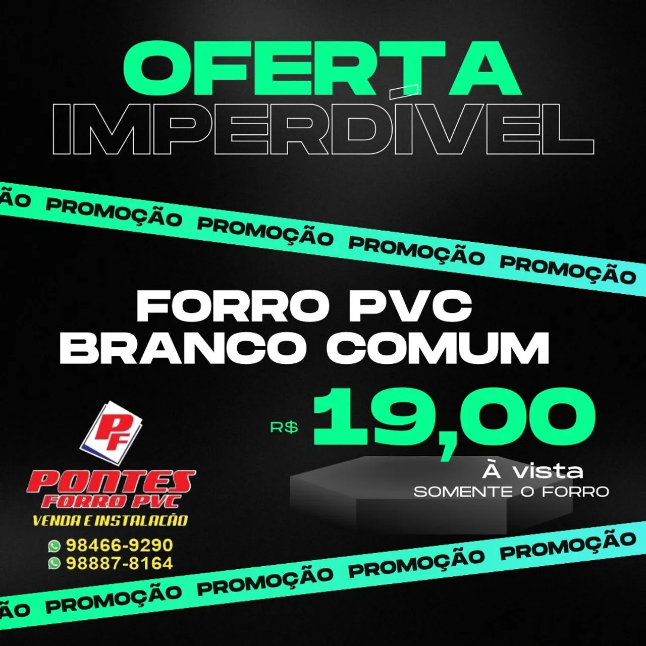 Forro PVC Branco Comum - Oferta Imperdível
