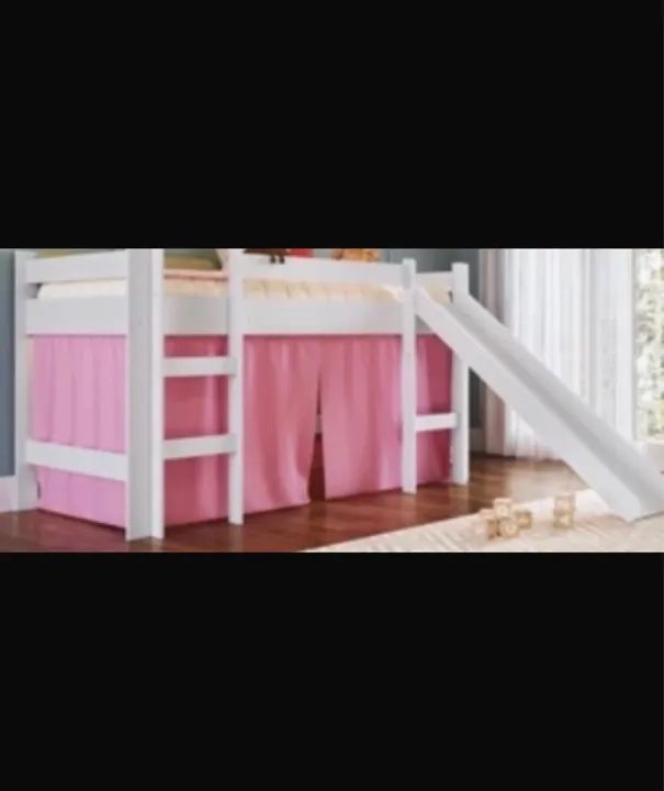 Cama Infantil com Cama Alta e Escorregador