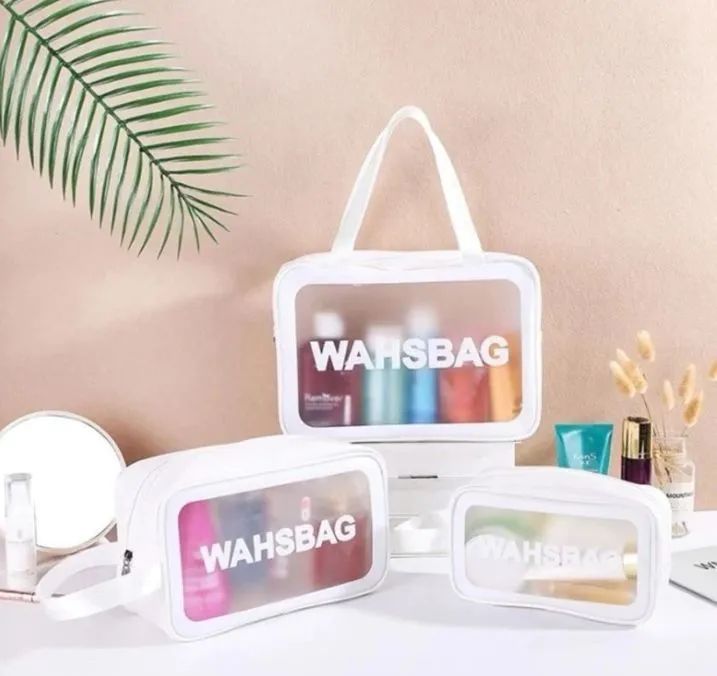 Kit de Necessaires Transparentes - Wahsbag - Foto 2