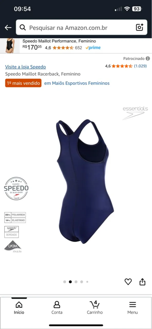 Speedo Maiô Racerback Feminino