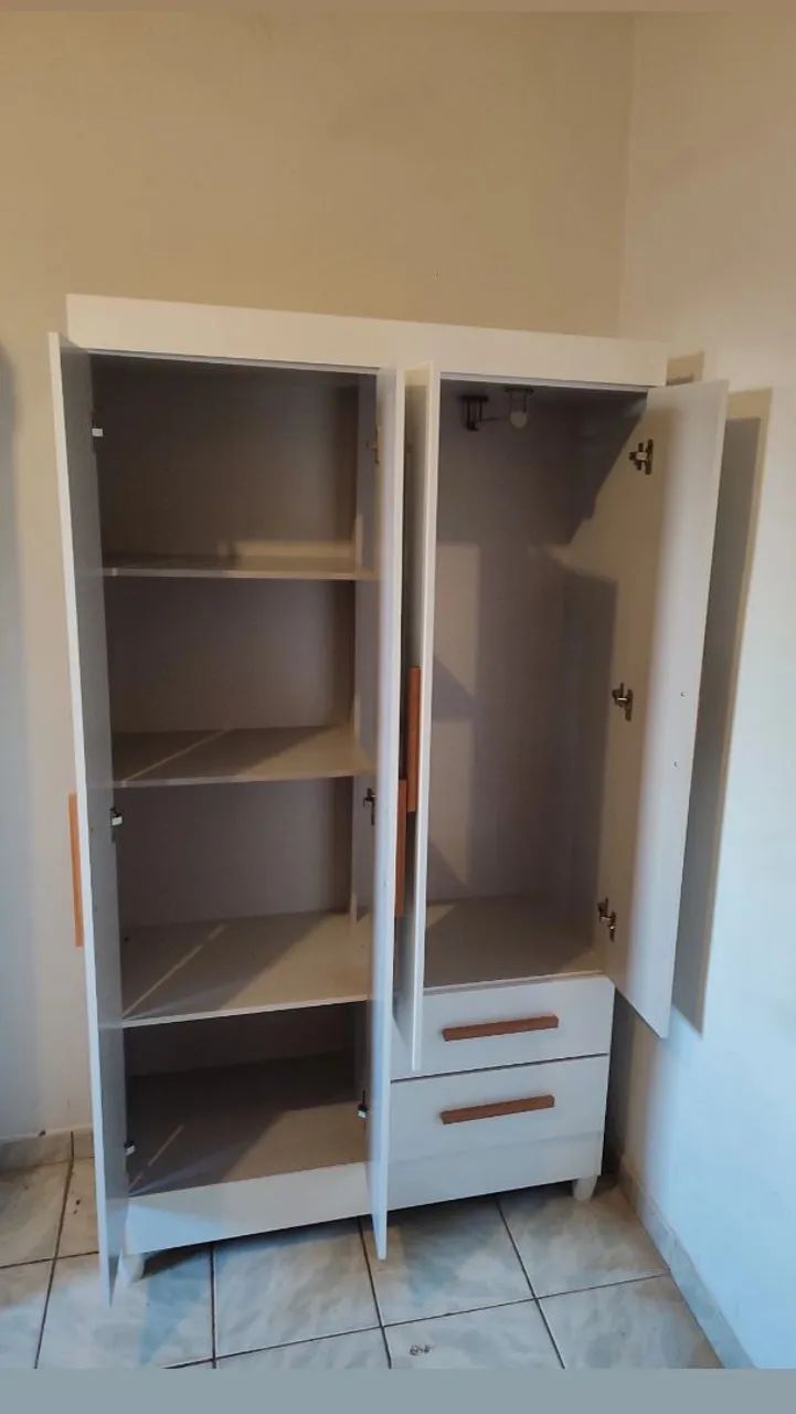 Guarda-Roupa Moderno 4 Portas com Gavetas - Foto 4
