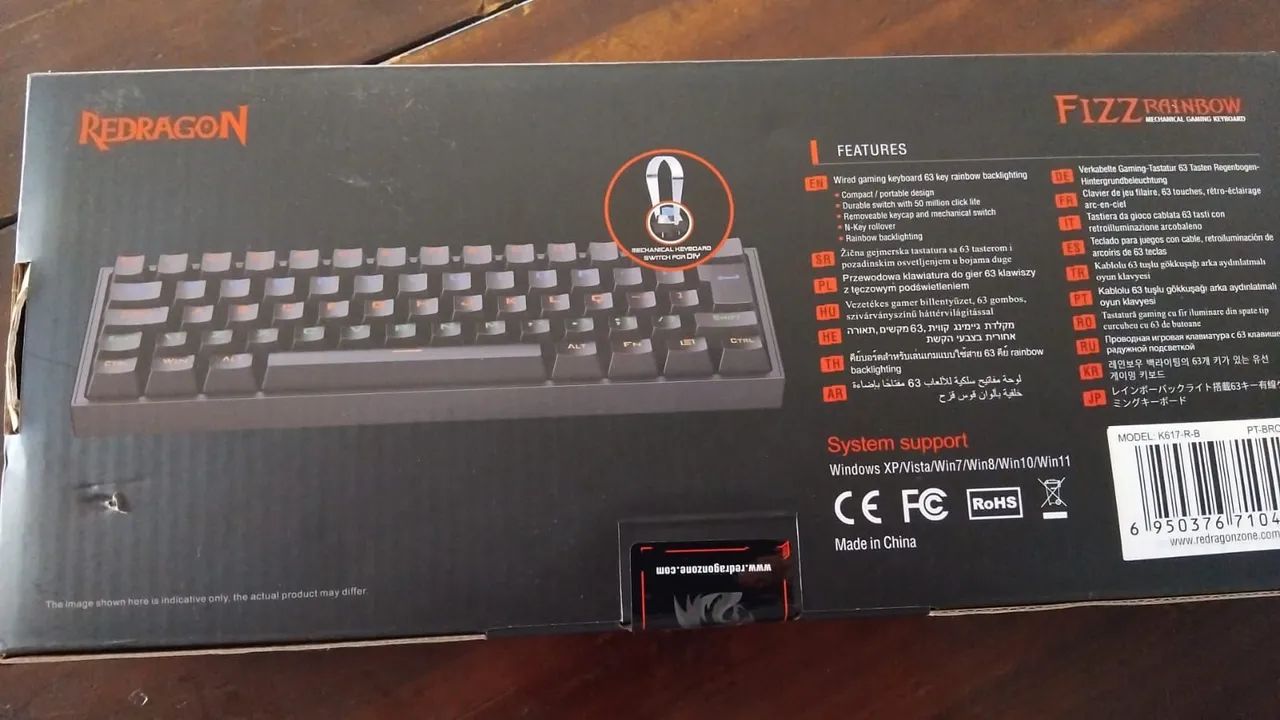 Teclado da red dragon lacrado do Pedro - Foto 2