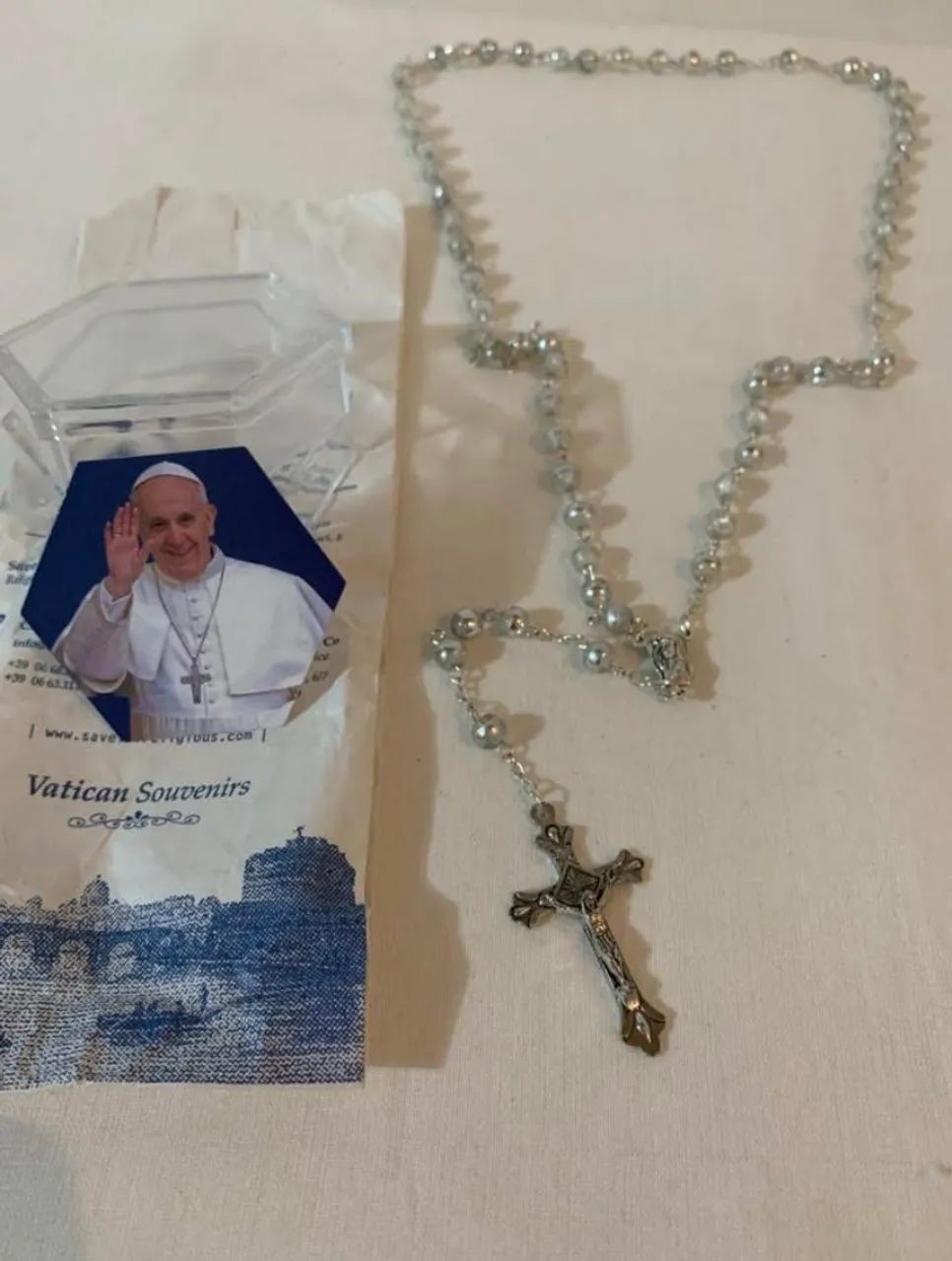 Terço Católico Papa Francisco Original Savelli Vaticano  - Foto 4