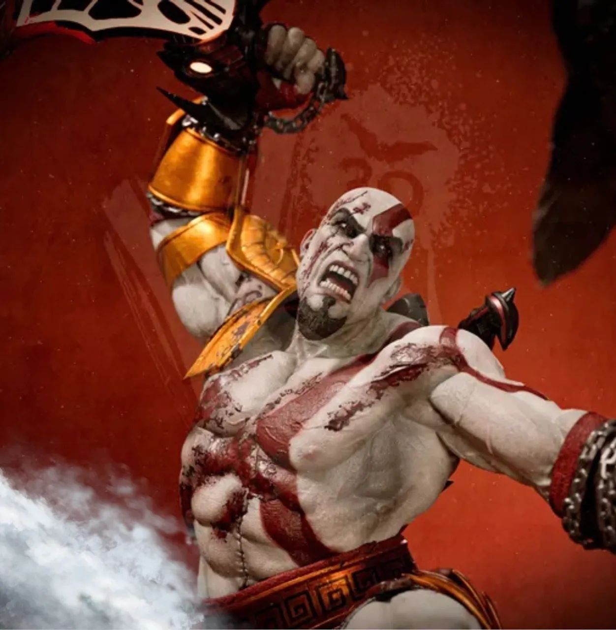 Diorama Kratos vs Ciclope colecionável com 40cm alta qualidade - Foto 5