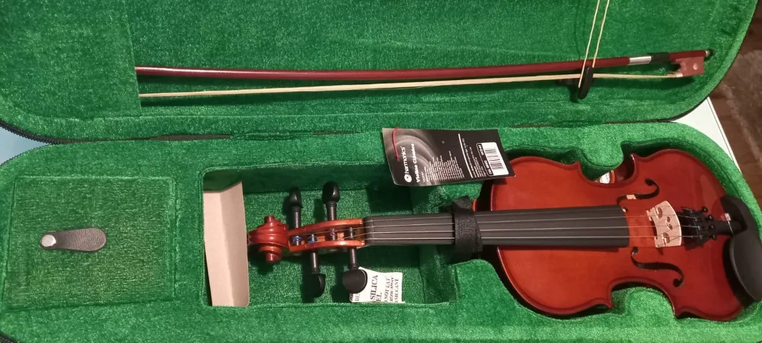 Violino 1/2 Va-12 Harmonics Iniciante Com Breu E Estojo