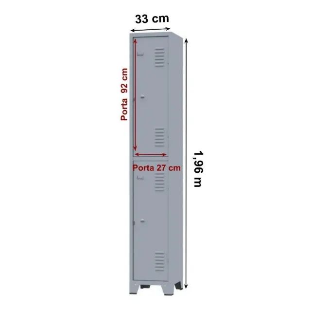 Roupeiro de Aço c/ 02 portas grandes - 1,96×0,33×0,36m - CZ/CZ Varios modelos Novo - Foto 2
