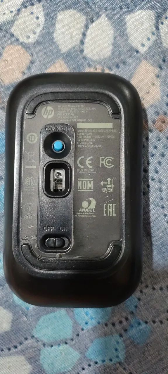 Mouse Sem Fio Ergonômico - Azul e Preto HP - Foto 2