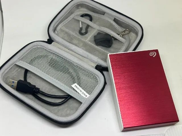 HD Externo Seagate Expansion Disco Rigido 5TB USB 3.0 STEA Vermelho + Case