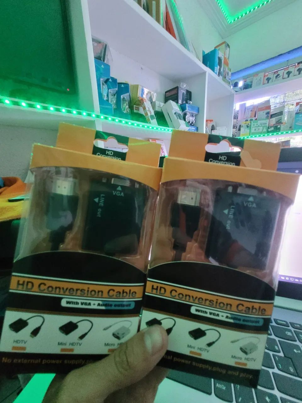 Cabo Conversor HDMI para VGA com Áudio - Foto 2