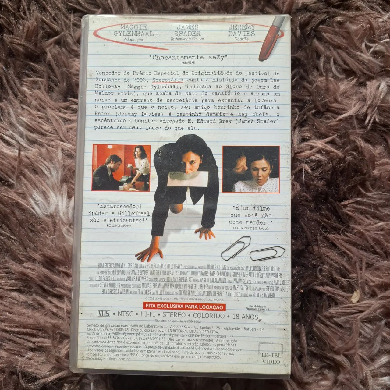Fita VHS Secretária (2002, Secretary, James Spader, Maggie Gyllenhaal) - Foto 3