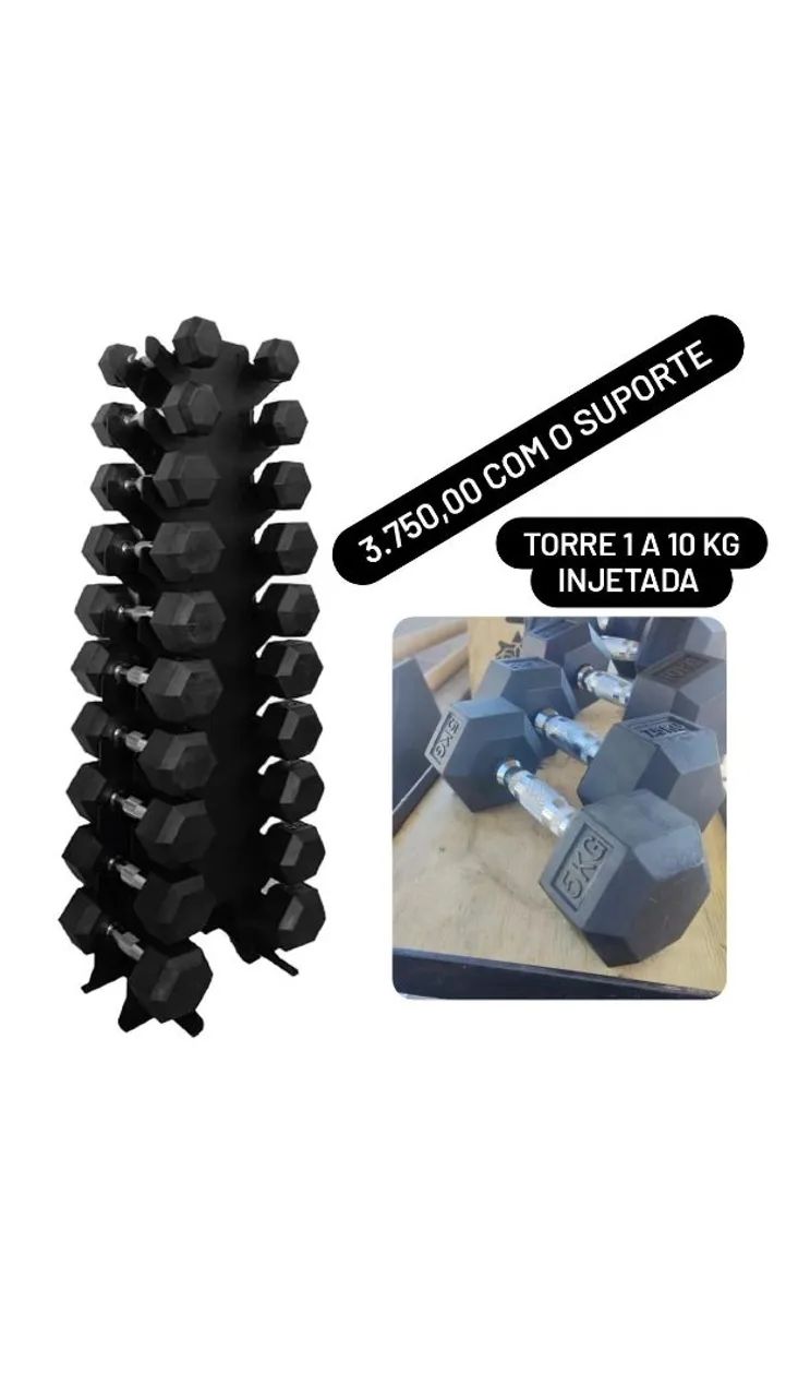 Kit suporte e halter injetado 