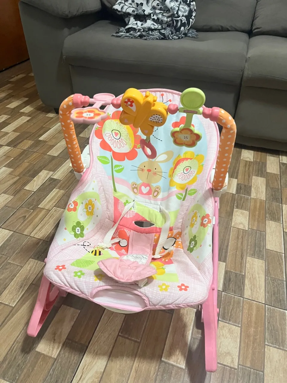 Cadeirinha de Balanço Bebê - Rosa fisher price
