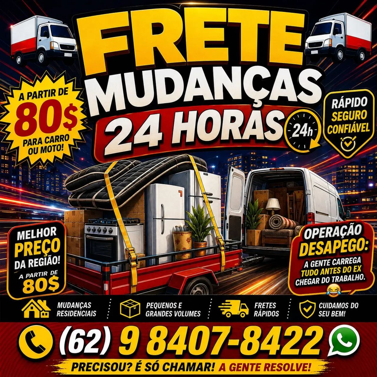 Guincho e frete e mudanças barato 24h - Foto 2