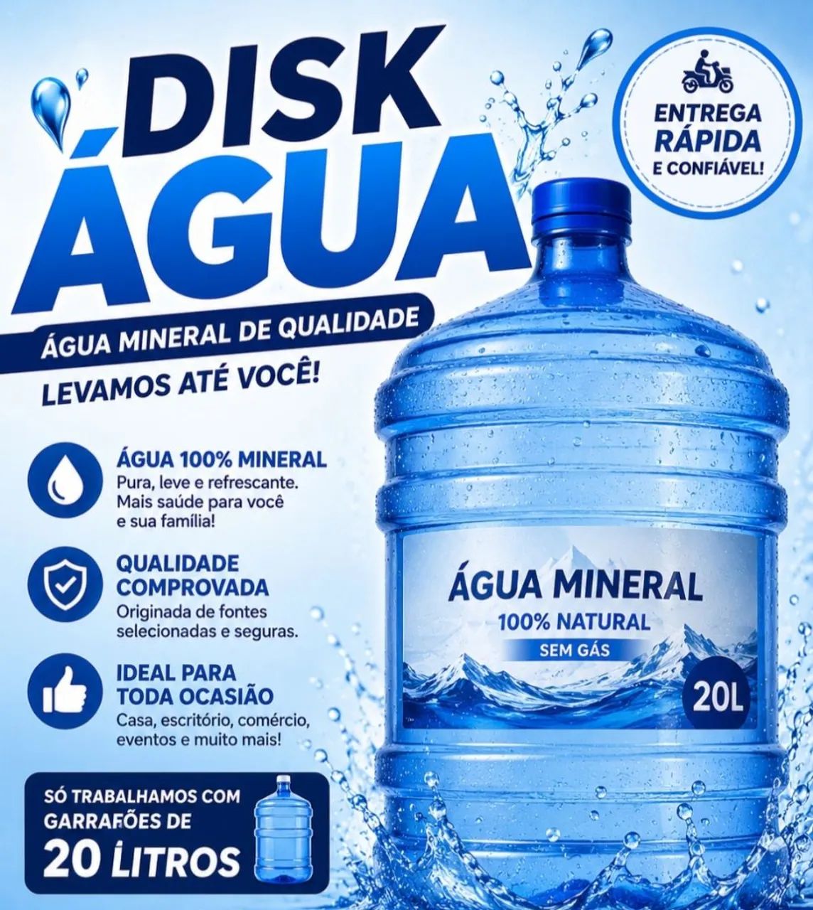 Venda de Disque Água Mineral 