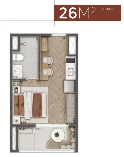 PLANTA 26m²