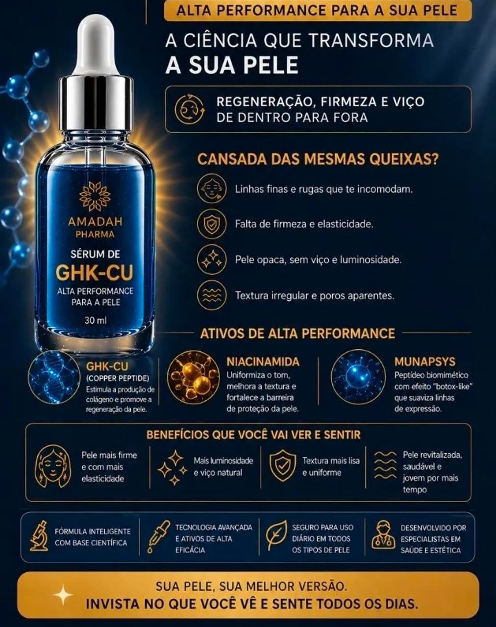 SERUM GHK-CU ALTA PERFORMANCE PARA A SUA PELE