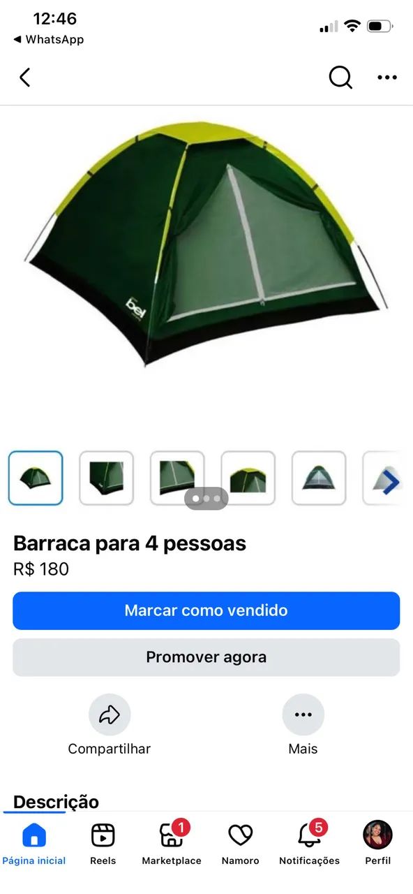 Barraca 4 lugares NOVA - Foto 4