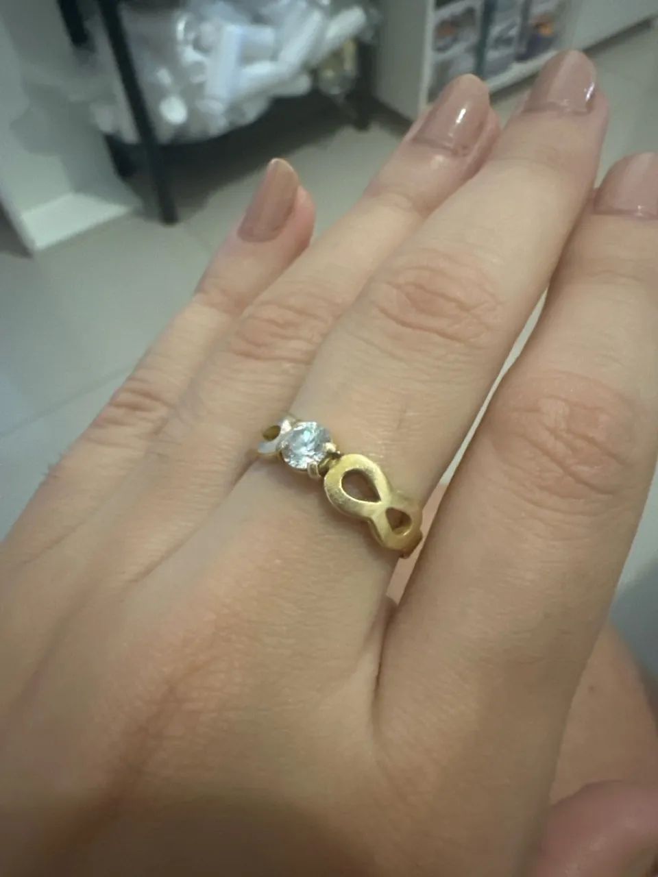 Anel ouro 18k 4 g  - Foto 2