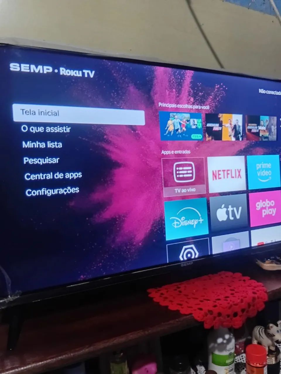 Eu quero vender essa tv de 32 polegadas novinha pôr $.800 reais número . * ZAP  - Foto 2