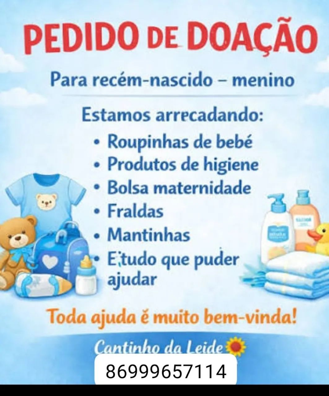 Enxoval pra bebê doar