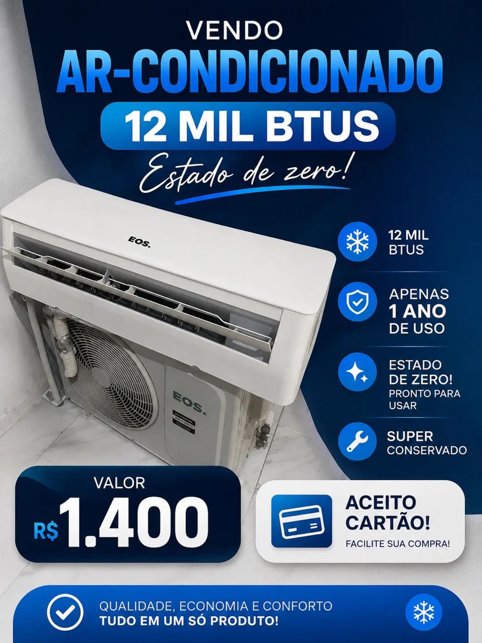 Ar condicionado 12 mil btus