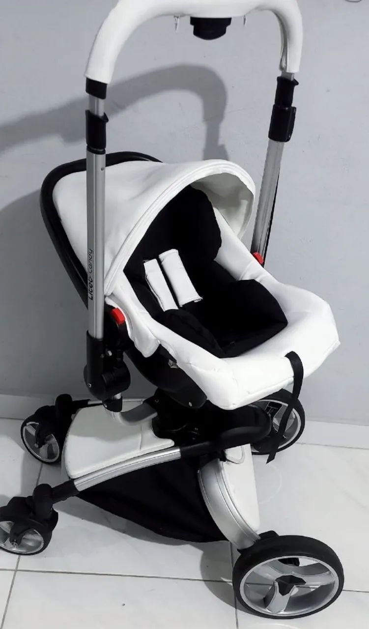 Carrinho Litet Candy giro 360+Bebê Conforto+Base - Foto 2