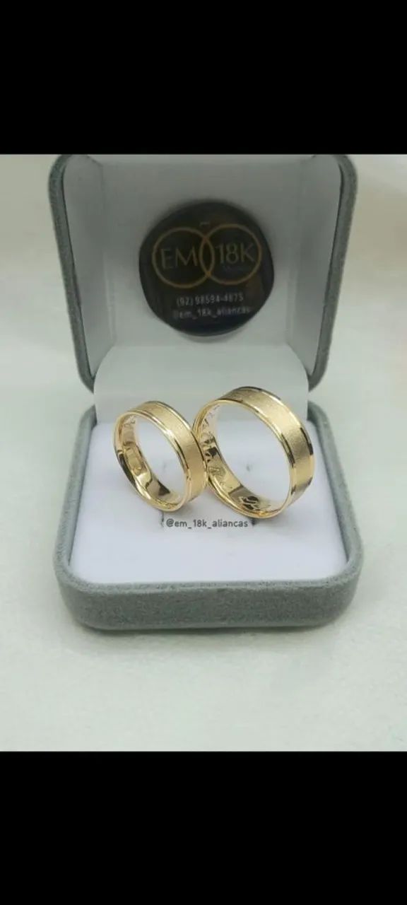 Alianças feitas sob medida? Ouro 18k e Prata - Foto 5