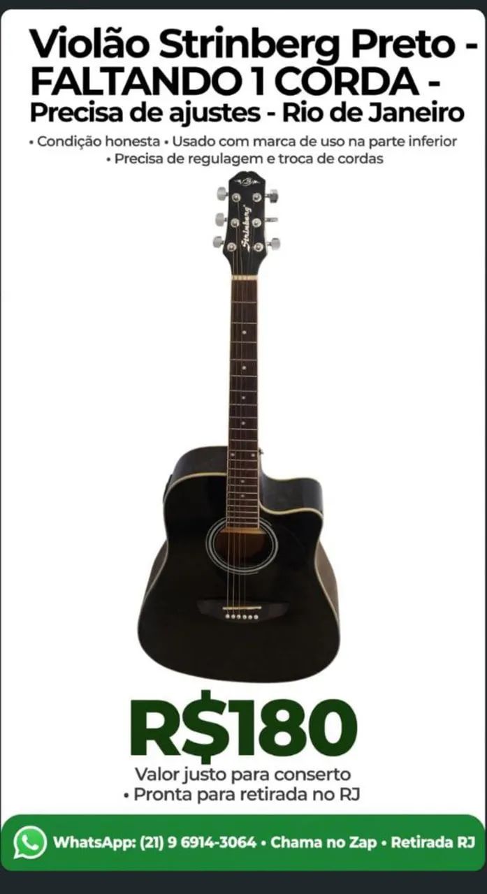 Violão Steinberg preto - Foto 2