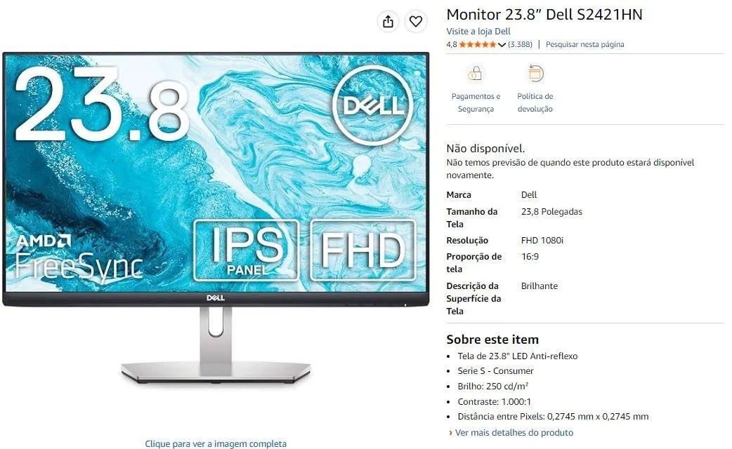 Monitor Dell 23,8 Polegadas - Foto 3