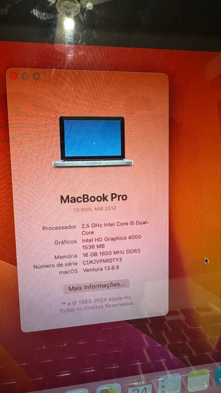 MacBook Pro 13 ano 2012 - Foto 2
