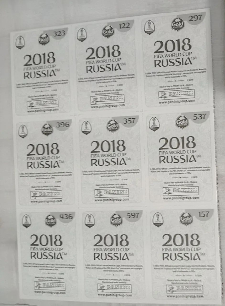 Figurinhas Douradas Importadas Suíça Copa 2018 - Foto 3