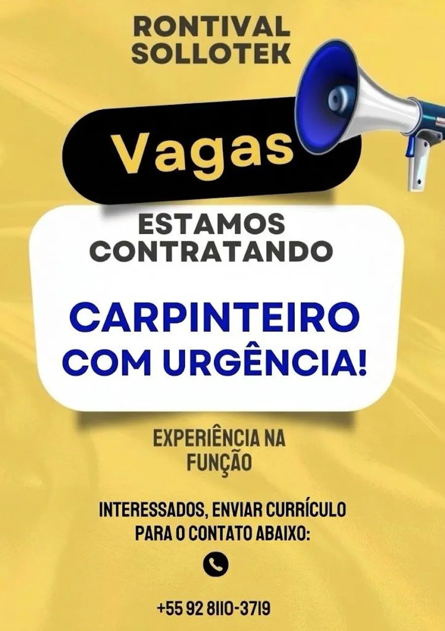 Vagas carpinteiro