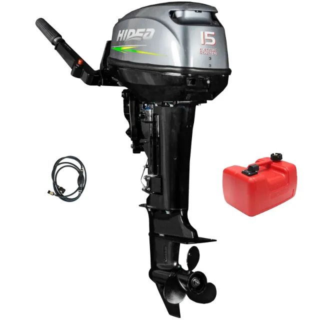Motor Hidea 15HP Manual Manche Rabeta 15" - Motor de Popa Novo 