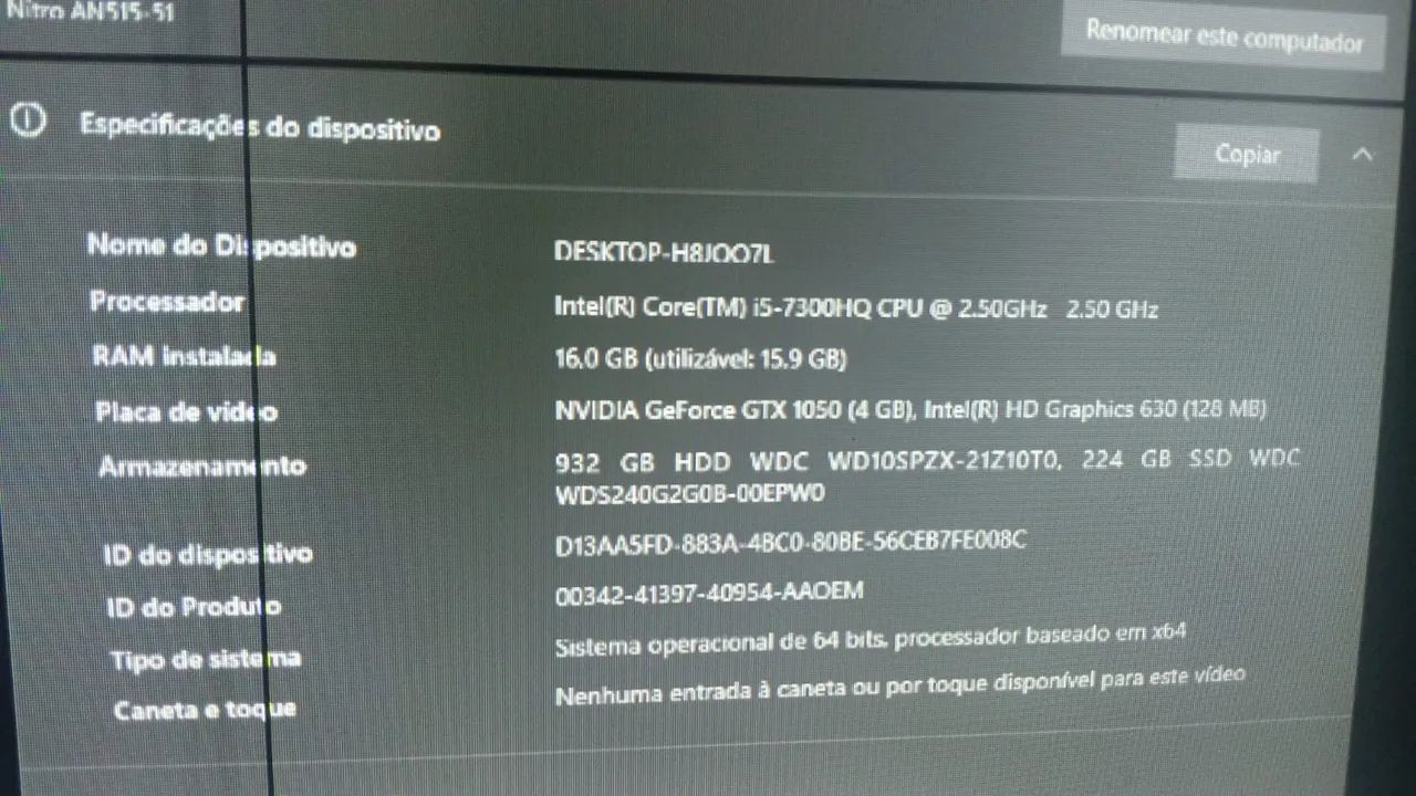 Notebook Acer nitro 5 - Foto 2
