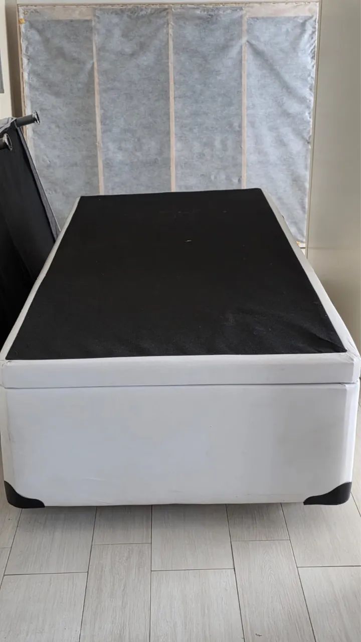 Base para Cama Box Solteiro com Baú Branca  - Foto 4