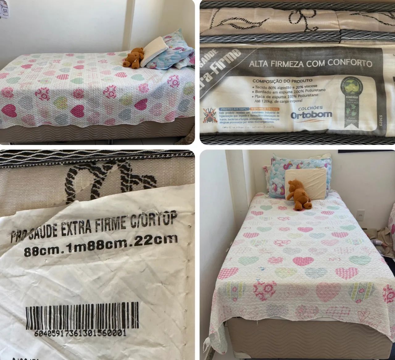 VENDO CAMA BOX SOLTEIRO + COLCHÃO ORTOBOM