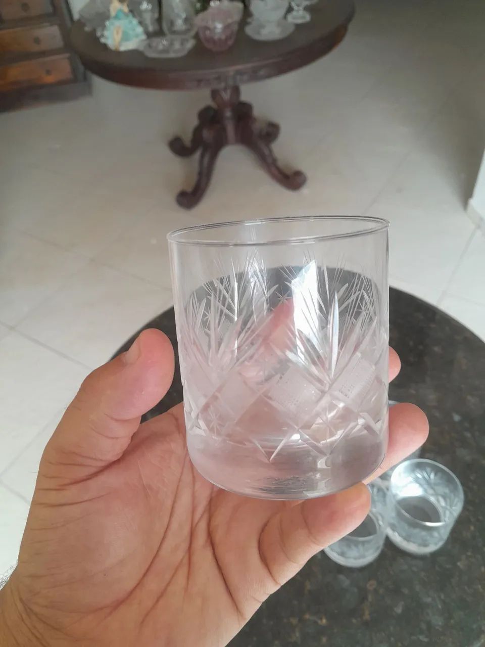 Conjunto 6 copos em cristal pata wisky - Foto 2