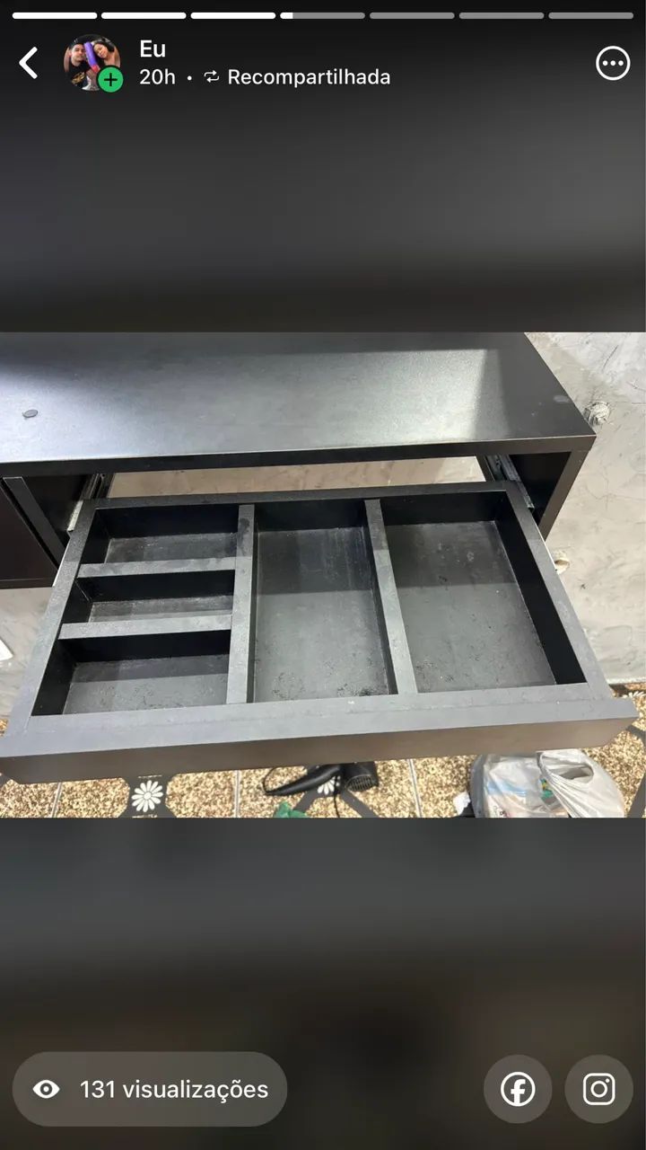 Bancada para barbeiro junto com espelho  - Foto 3