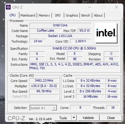Intel CC150 8 Núcleos 16 Threads (LGA1151) - Foto 2