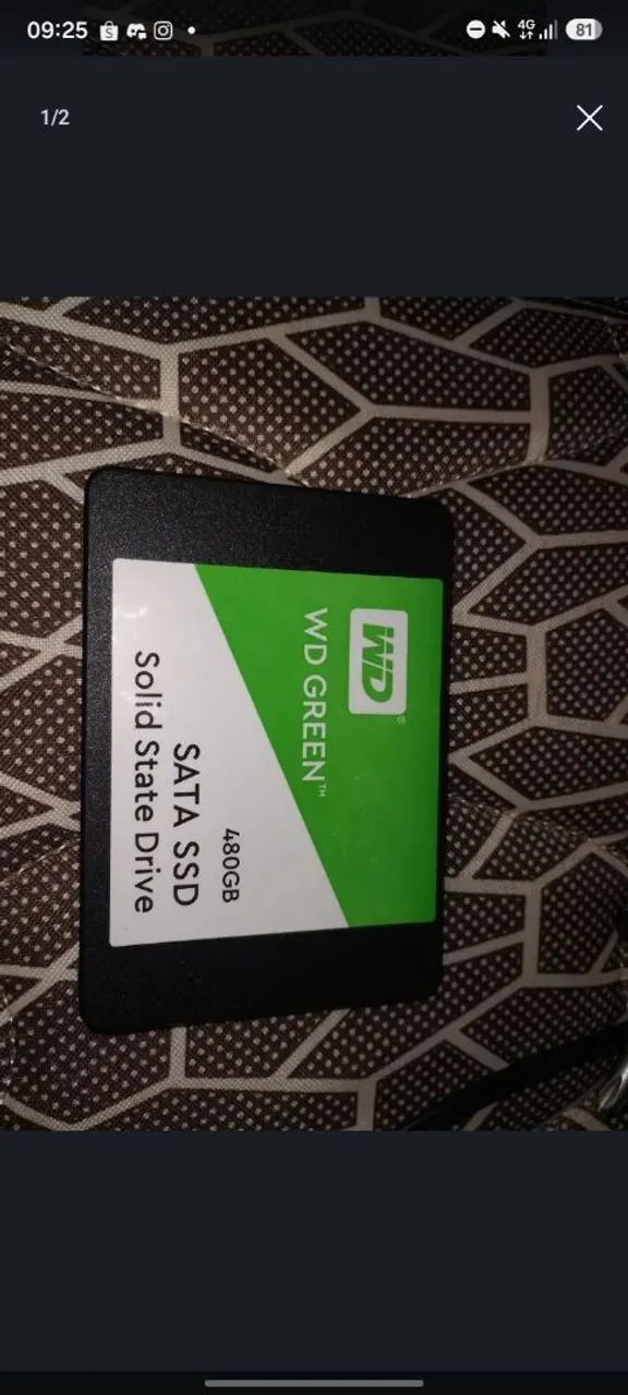 Ssd 100% 480gb envio pela olx pay - Foto 2
