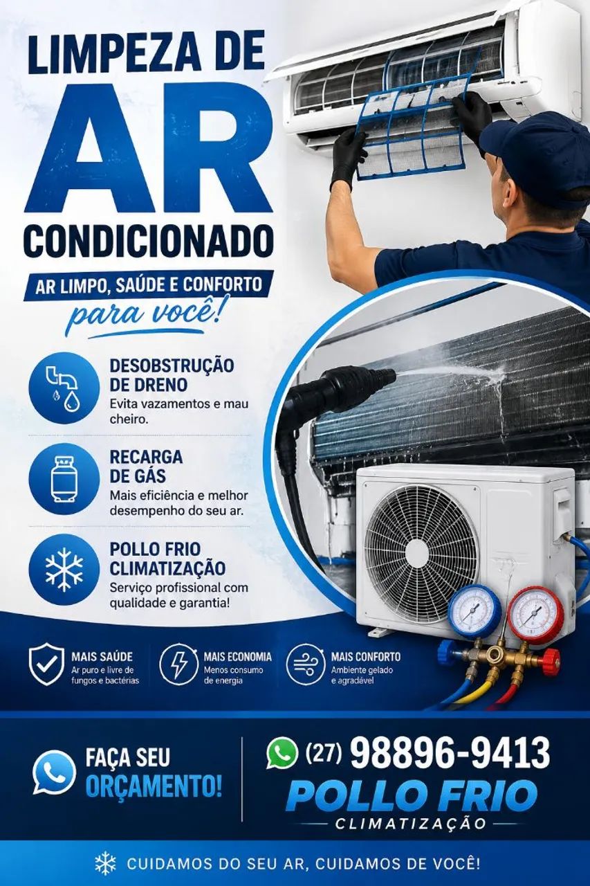 Limpeza é concerto de ar-condicionado 